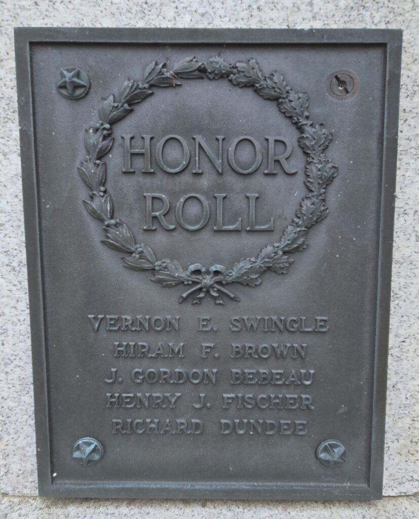 SCHOOLCRAFT COUNTY WORLD WAR HONOR ROLL MEMORIAL PLAQUE A