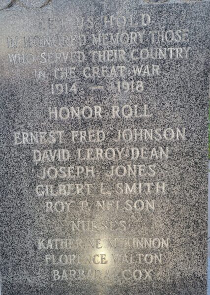 RICH COUNTY GREAT WAR MEMORIAL STONE