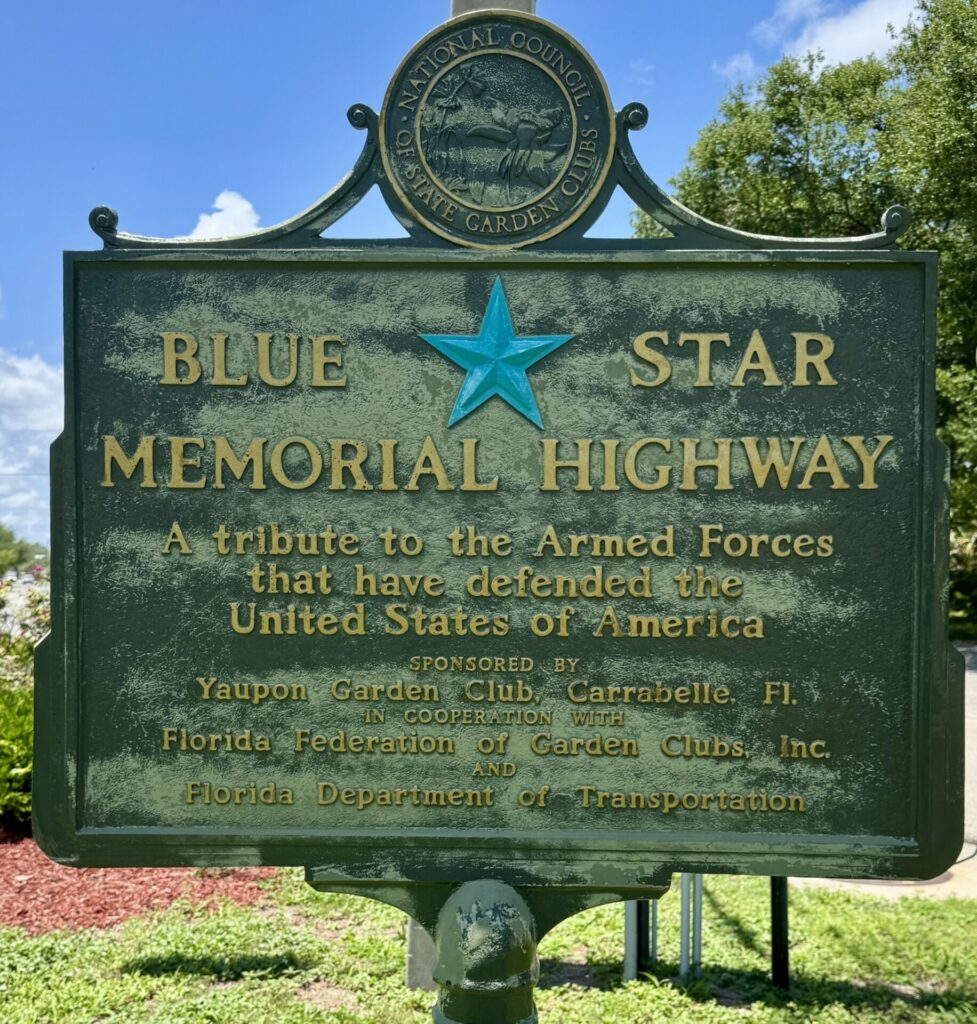 CARRABELLE BLUE STAR MEMORIAL HIGHWAY MARKER