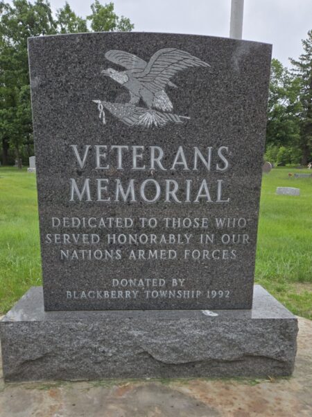 BLACKBERRY TOWNSHIP ARMED FORCES VETERANS MEMORIAL