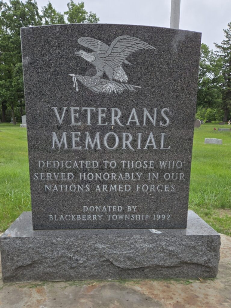 BLACKBERRY TOWNSHIP ARMED FORCES VETERANS MEMORIAL