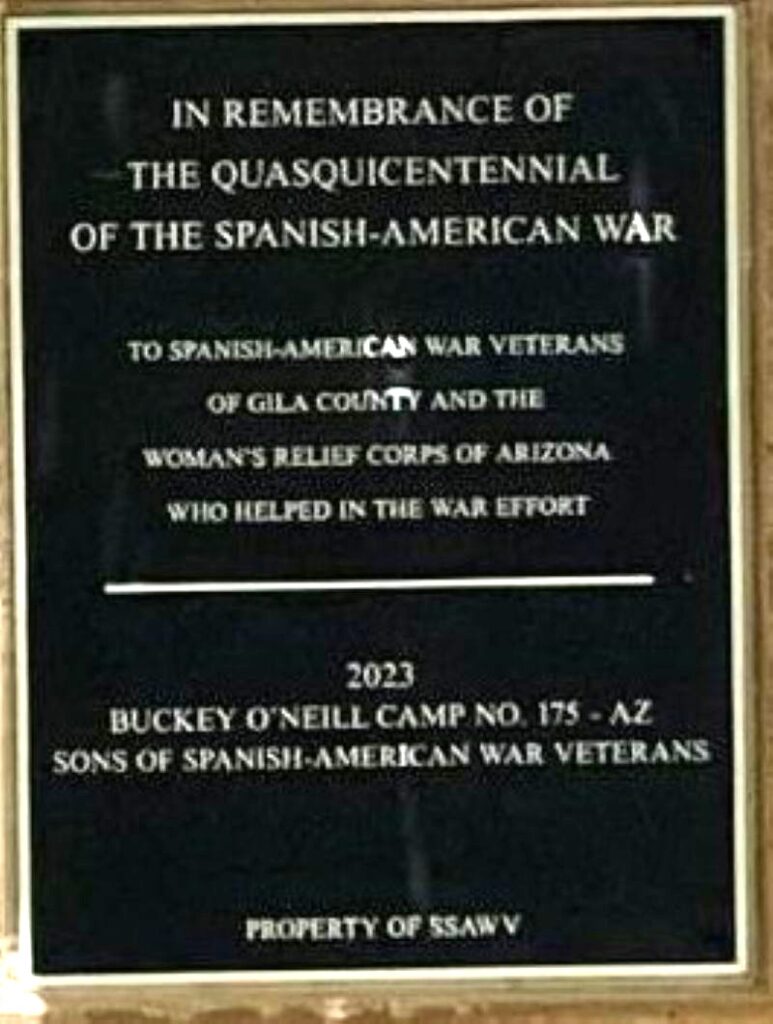 QUASQUICENTENNIAL OF THE SPANISH-AMERICAN WAR MEMORIAL PLAQUE
