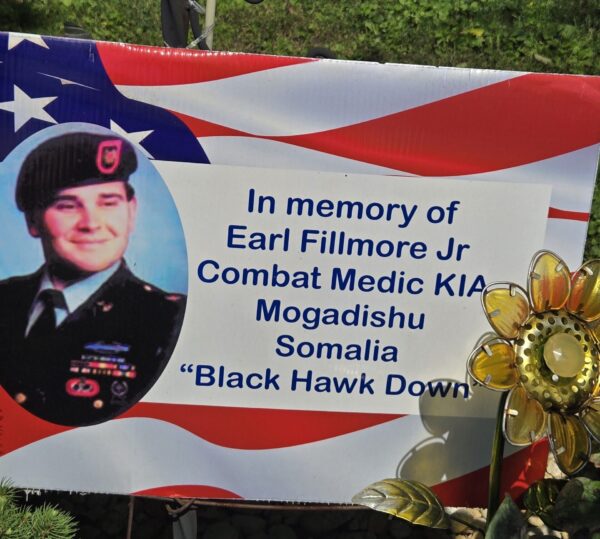 SGT 1ST CLASS EARL R. FILLMORE JR. MEMORIAL GARDEN PLAQUE