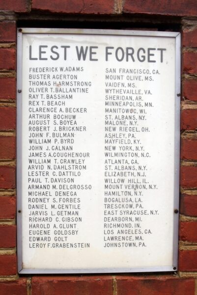 1896 ENGINEER AVIATION BATTALION WAR MEMORIAL PLAQUE C