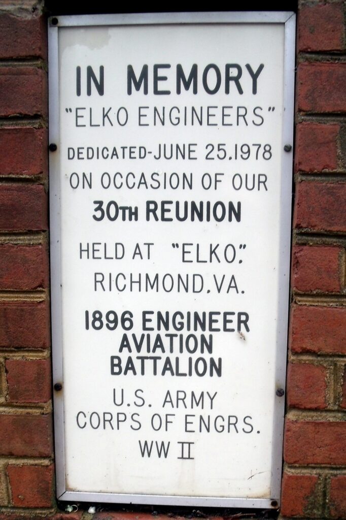 1896 ENGINEER AVIATION BATTALION WAR MEMORIAL PLAQUE B