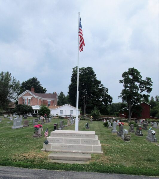 COLLEGE CORNER CEMETERY ALL WAR VETERANS MEMORIAL FLAGPOLE