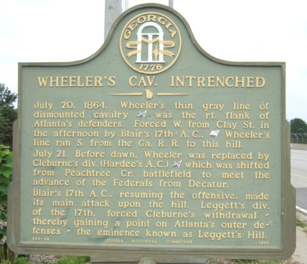WHEELER’S CAV. INTRENCHED WAR MEMORIAL MARKER