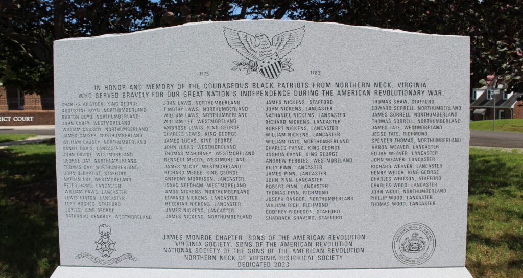 BLACK PATRIOTS AMERICAN REVOLUTIONARY WAR MEMORIAL