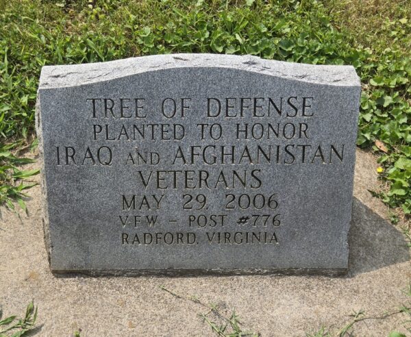 TREE OF DEFENSE TO HONOR IRAQ AND AFGHANISTAN VETERANS MEMORIAL STONE