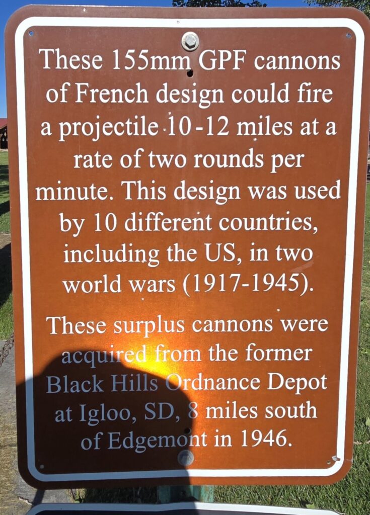 155MM GPF CANNONS WAR MEMORIAL PLAQUE