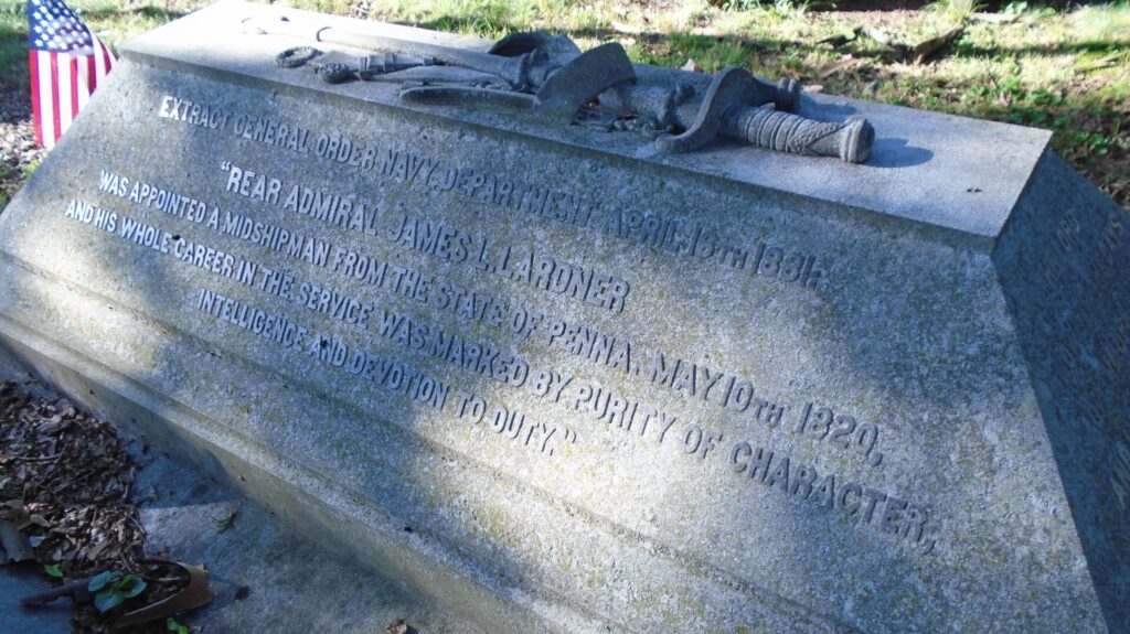 “REAR ADMIRAL JAMES L. LARDNER” MEMORIAL CEMETERY STONE