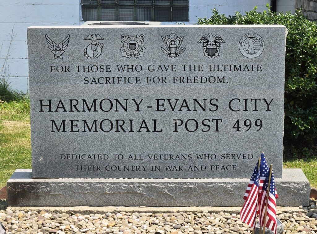 HARMONY-EVANS CITY MEMORIAL POST 499 VETERANS MEMORIAL