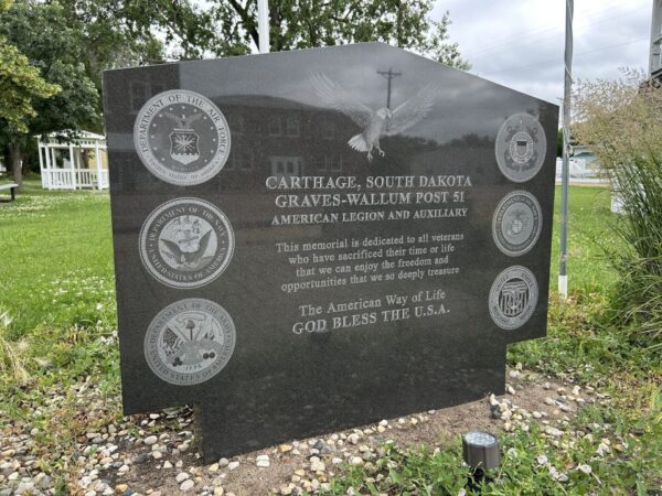 CARTHAGE, SOUTH DAKOLTA ALL VETERANS MEMORIAL