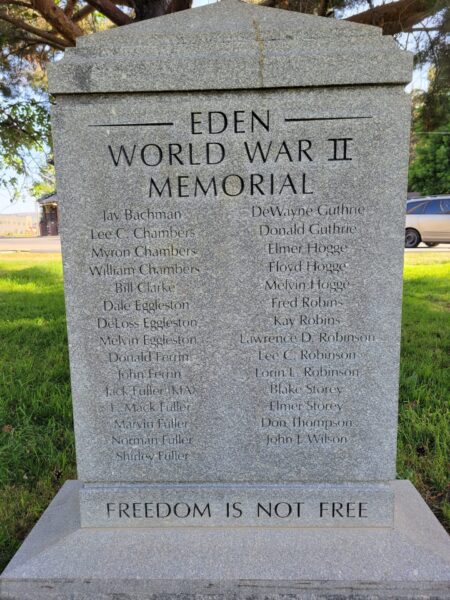 EDEN WORLD WAR II MEMORIAL