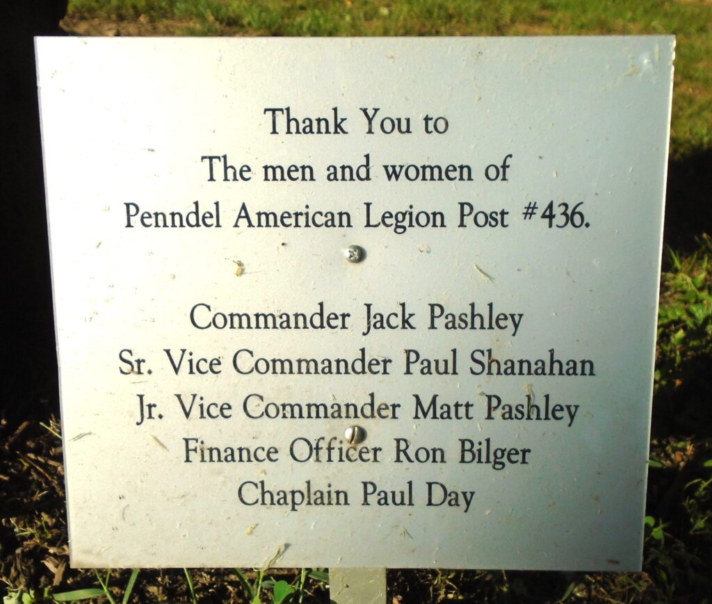 MIDDLETOWN VETERANS MEMORIAL PARK PLAQUE L