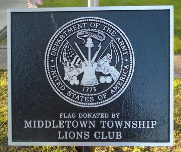 MIDDLETOWN VETERANS MEMORIAL PARK PLAQUE B