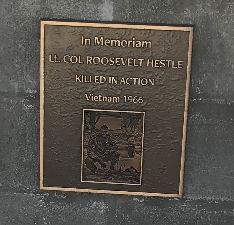 LT. COL ROOSEVELT HESTLE WAR MEMORIAL TREE PLAQUE A