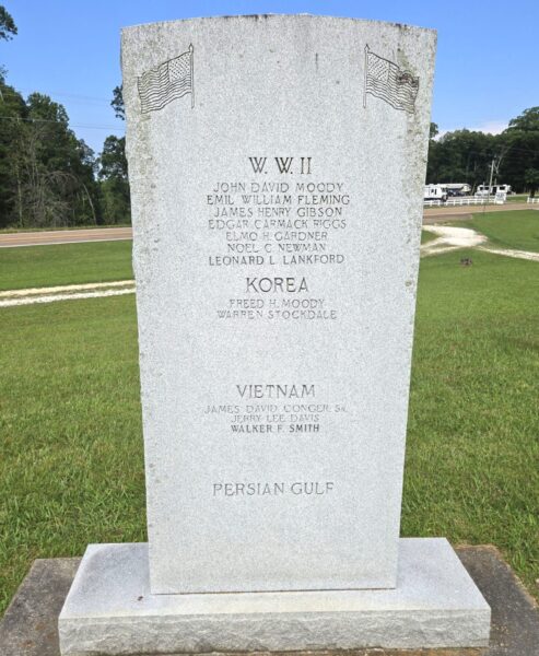 MEMORIAL HONORING THOSE WHO SERVED BACK