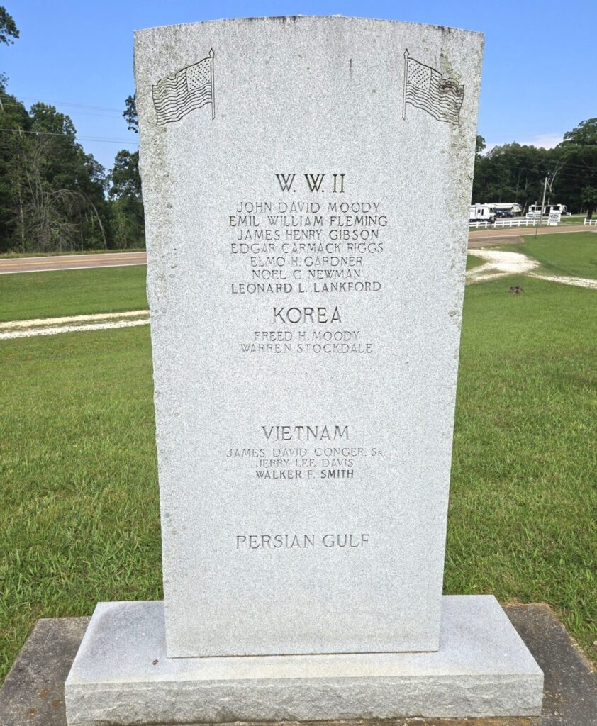 MEMORIAL HONORING THOSE WHO SERVED BACK