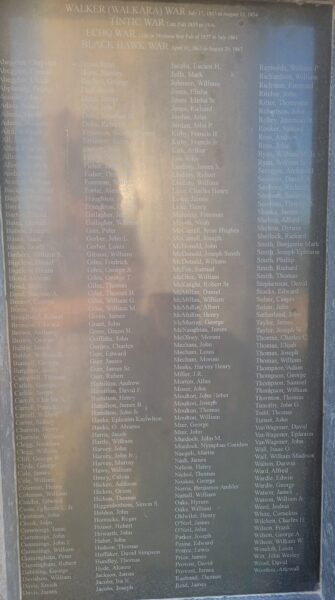 WASATCH COUNTY MEMORIAL HILL VETERANS MONUMENT PLAQUE H