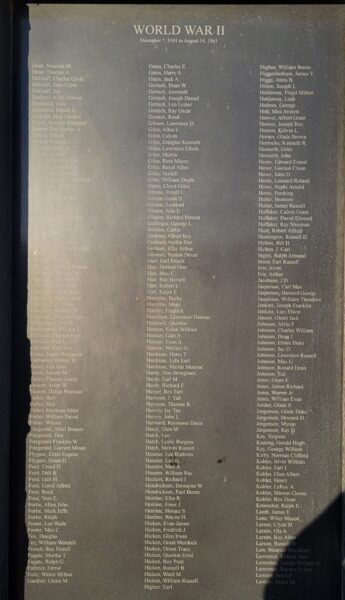 WASATCH COUNTY MEMORIAL HILL VETERANS MONUMENT PLAQUE D