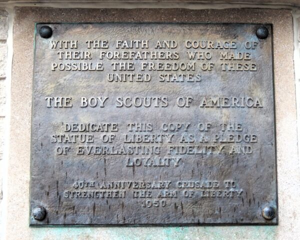 WEST POINT REPLICA OF THE STATUE OF LIBERTY MEMORIAL PLAQUE