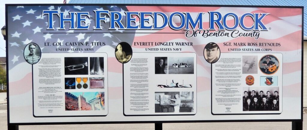 THE FREEDOM ROCK OF BENTON COUNTY MEMORIAL PLAQUE A