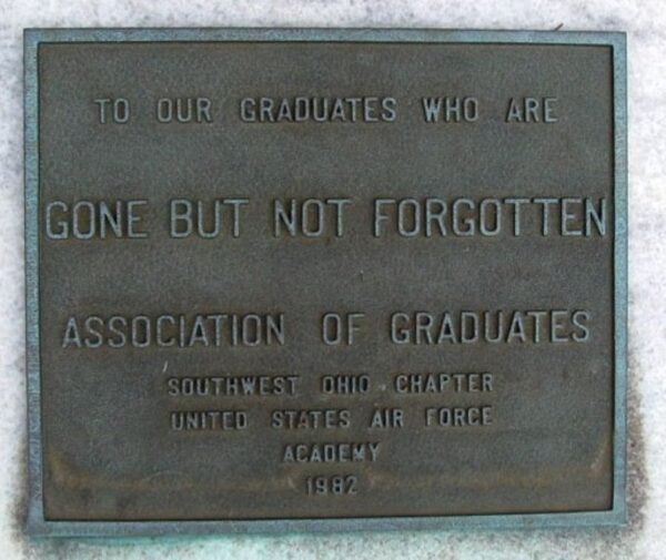 SOUTHWEST OHIO CHAPTER UNITED STATES AIR FORCE ACADEMY GRADUATES MEMORIAL PLAQUE