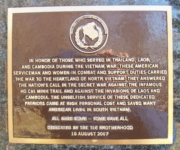 THAILAND LAOS CAMBODIA VIETNAM WAR MEMORIAL PLAQUE DAYTON