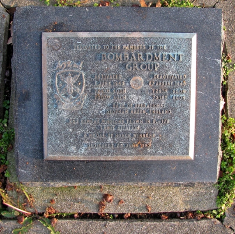 452ND BOMBARDMENT GROUP WAR MEMORIAL PLAQUE
