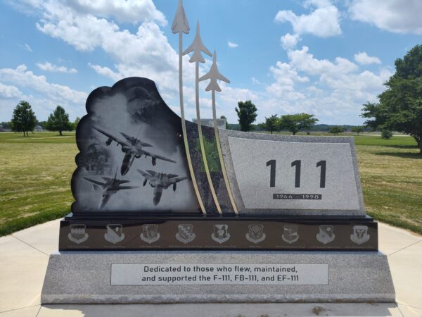 DEDICATED TO THOSE WHO FLEW, MAINTAINED, AND SUPPORTED THE F-111 WAR MEMORIAL FRONT