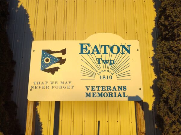 EATON TWP VETERANS MEMORIAL PLAQUE