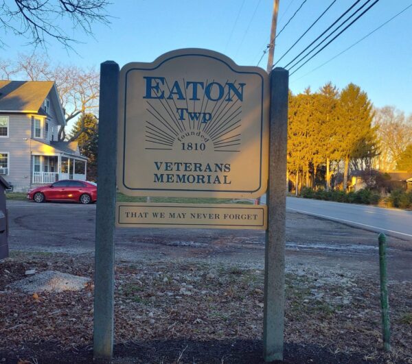 EATON TWP VETERANS MEMORIAL MARKER