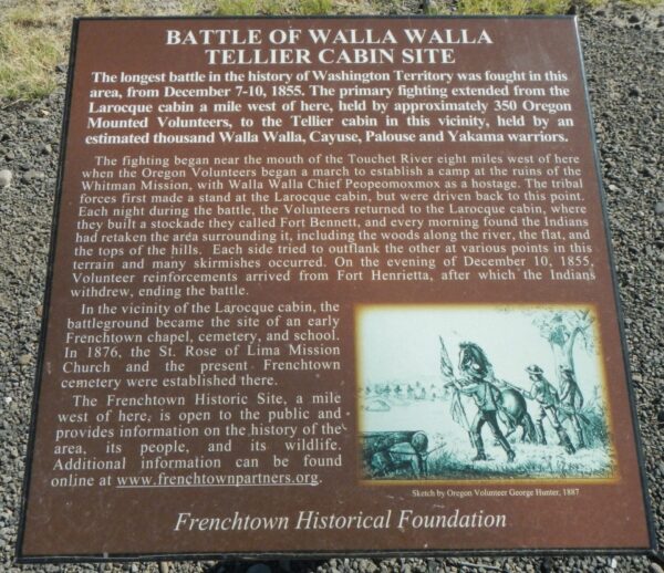 BATTLE OF WALLA WALLA MEMORIAL PANEL