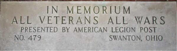 AMERICAN LEGION POST NO. 479 ALL VETERANS ALL WARS MEMORIAL STONE