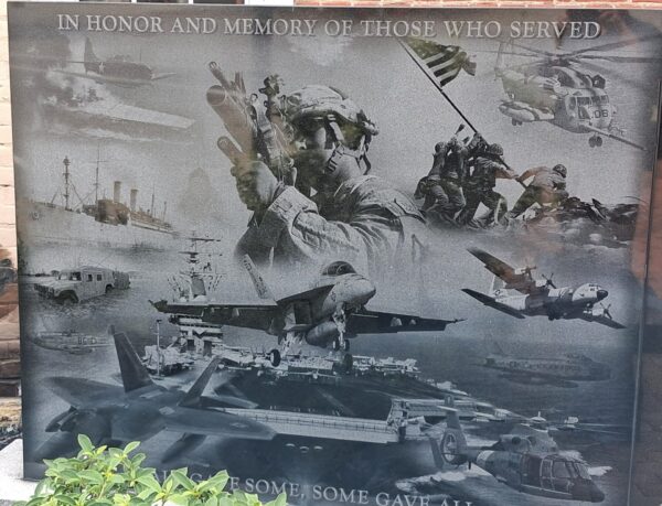 LEESBURG VETERANS MEMORIAL LASER IMAGES