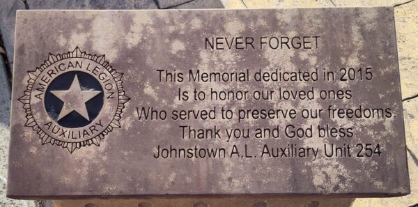AMERICAN LEGION POST 254 WALL OF HONOR MEMORIAL STONE A