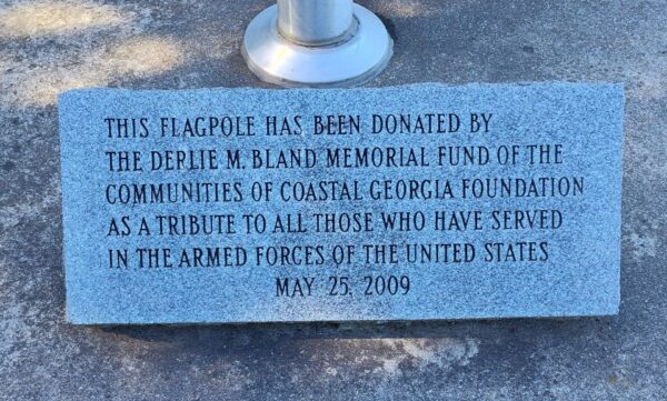 DERLIE M. BLAND MEMORIAL FUND FLAGPOLE STONE