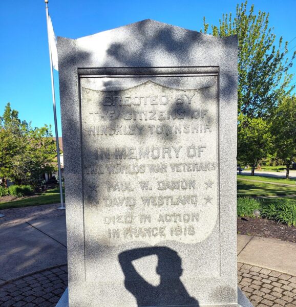 THE CITIZENS OF HINCKLEY TOWNSHIP WORLD WAR VETRANS MEMORIAL