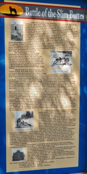 BATTLE OF THE SLIM BUTTES WAR MEMORIAL PANEL