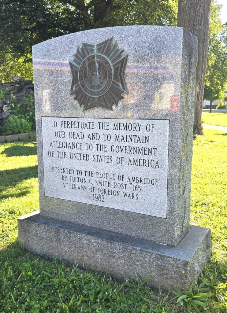 VFW POST 165 VETERANS MEMORIAL