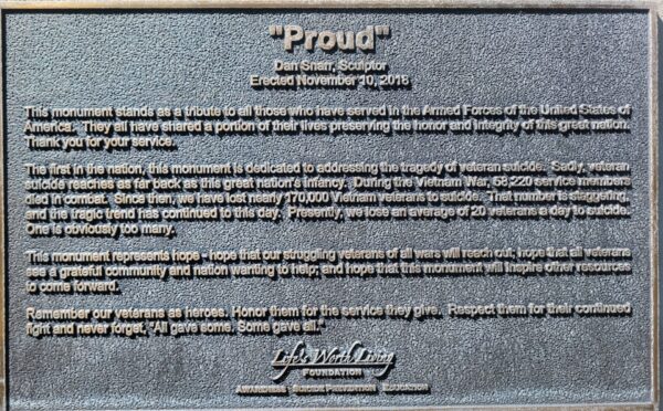 “PROUD” WAR MEMORIAL PLAQUE