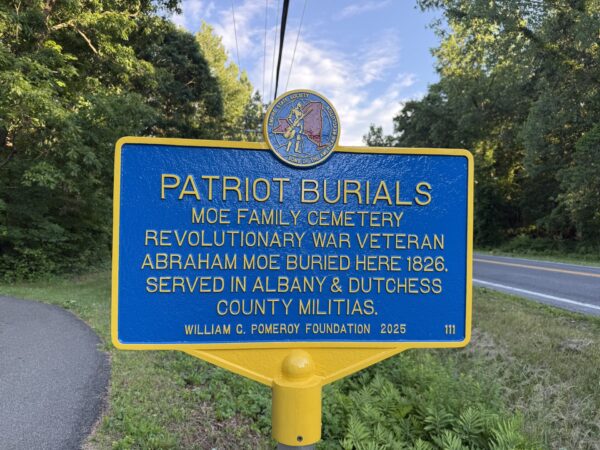 PATRIOT BURIALS MOE FAMILY CEMETERY REVOLUTIONARY WAR MEMORIAL MARKER