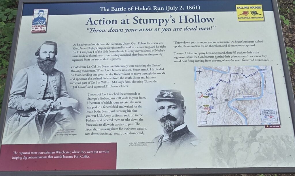 ACTION AT STUMPY’S HOLLOW WAR MEMORIAL PANEL