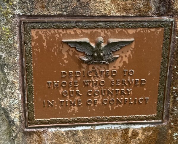 DEDICATED TO THOSE WHO SERVED OUR COUNTRY IN TIME OF CONFLICT MEMORIAL PLAQUE