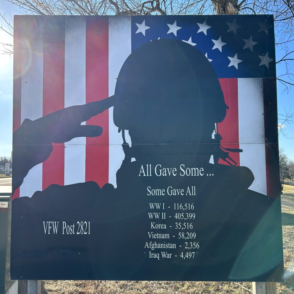 PARKER VFW POST 2821 ALL GAVE SOME WAR MEMORIAL PLAQUE