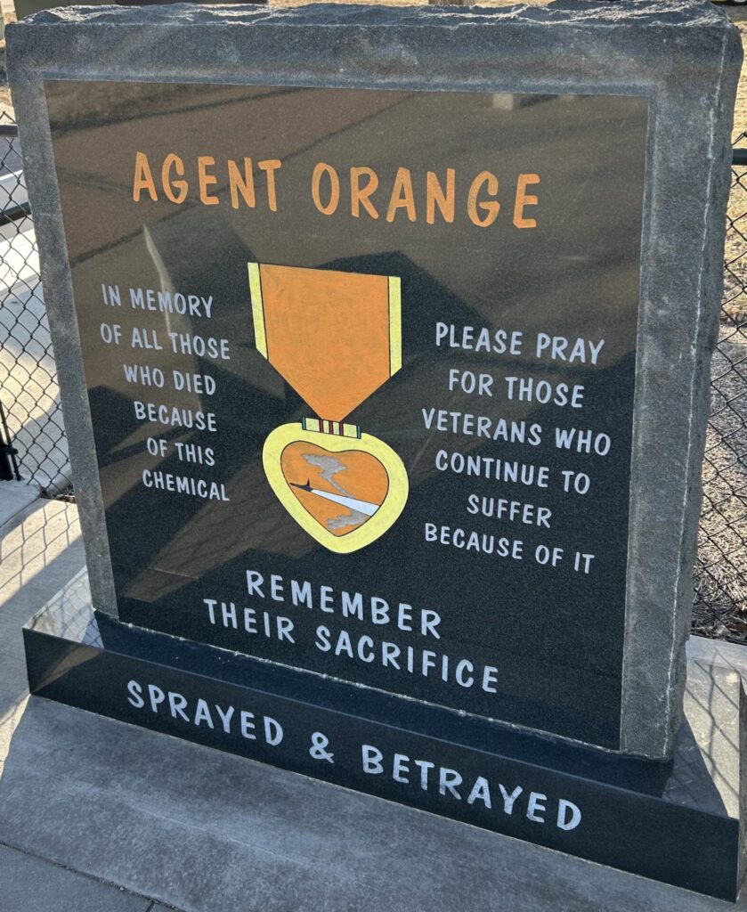 PARKER AGENT ORANGE WAR MEMORIAL FRONT