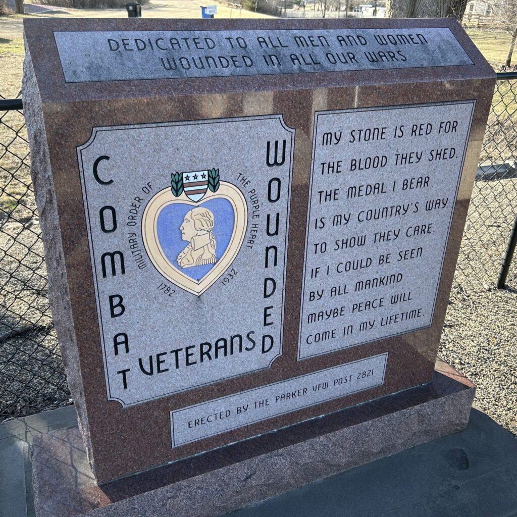 PARKER COMBAT WOUNDED VETERANS WAR MEMORIAL