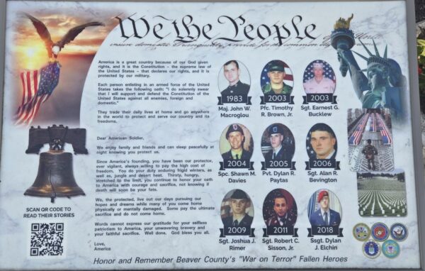 WE THE PEOPLE WAR MEMORIAL PANEL