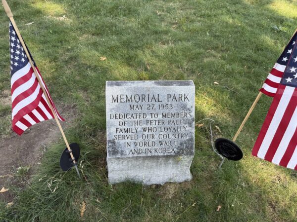 PETER PAUL FAMILY MEMORIAL PARK STONE